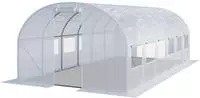 Toolport - Foliengew&auml;chshaus Gew&auml;chshaus 4x6m Stabil & Langlebig Mit Fenster -