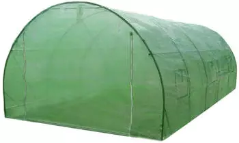 MonsterShop Polytunnel Gew&auml;chshaus 6x3m 25mm mit Regal (Walk-In)