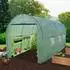 MonsterShop Polytunnel Gewächshaus 6x3m 25mm mit Regal (Walk-In)