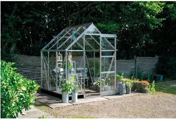 Halls Icon 6 3,7 m&sup2; Sicherheitsglas 3 mm 192,5 x 192,5 cm silber
