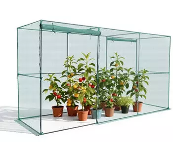 VEVOR Pflanzenschutzzelt 3560x1200x1940mm Rei&szlig;verschlusst&uuml;r windbest&auml;ndig