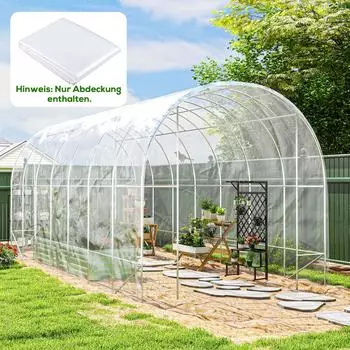 Outsunny Gew&auml;chshausfolie Transparent Kunststoff 700x1x800 cm