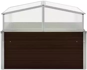 furnicato Gew&auml;chshaus Braun 100 x 100 x 85 cm Verzinkter Stahl