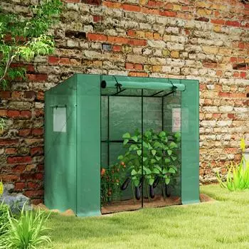 Outsunny Gew&auml;chshaus-200 x 76 x 170 cm Gr&uuml;n 84H-202V00GN