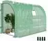 Outsunny Gewächshaus mit Regale Stahl 300 x 150 x 213 cm (DE845-302V01GN0431)