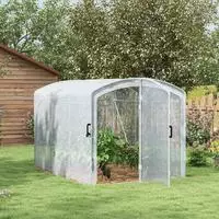 FOLIENGEW&Auml;CHSHAUS, Tunnel-Gew&auml;chshaus mit 1 T&uuml;r, f&uuml;r Garten, Balkon, PE,