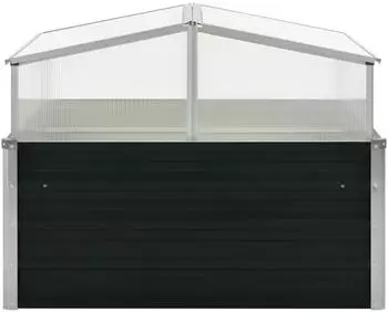 furnicato Gew&auml;chshaus Anthrazit 100x100x77 cm Verzinkter Stahl