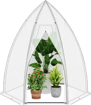 Ribelli Foliengew&auml;chshaus mit T&uuml;r PE-Gitterfolie &Oslash;160x180cm (501103)
