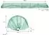 ECD Germany Folientunnel 300x55x35cm, PE-Gitterfolie 135g/m², 6 Stahldrähte Ø 2mm