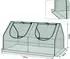 Woltu Foliengewächshaus 120x60x60cm, 2 aufrollbare Fenster, PE 140g/m², grün (W0UETT0049)