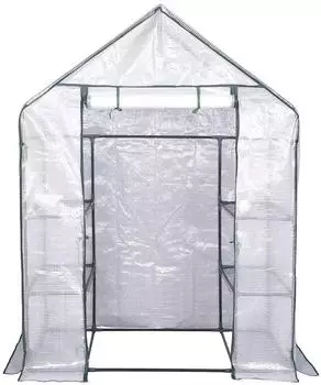Woltu Foliengewächshaus für Balkon & Terrasse, PE-Plane, 143x195x73cm