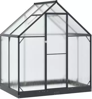vidaXL Gewächshaus mit Tür, anthrazit, 183,5x123x207cm