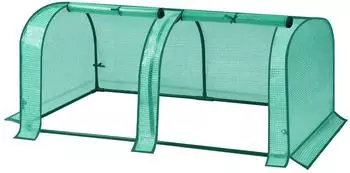 Woltu Foliengewächshaus PE halbtransparent 130g/m² 130x60x50cm, grün