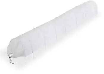 Relaxdays Pflanztunnel Vlies, wei&szlig;, 5m (50x53x500cm)