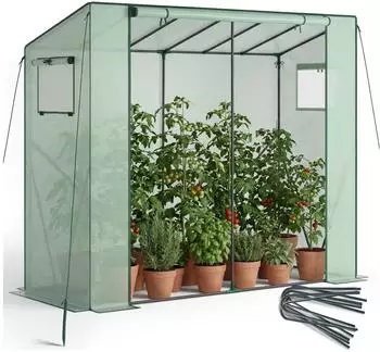 TecTake Foliengewächshaus Anton, grün, 200x77x170cm (406258)