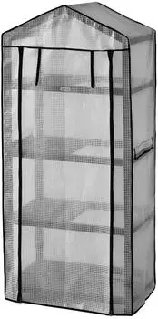 Noor VegTrug Foliengewächshaus 4 Etagen, Grey Wash, 71x49x157cm (090WGH1080)