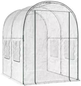vidaXL Gewächshaus mit Rahmen 160x200x192,5 cm, PVC, transparent