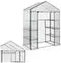 Lean Toys Mini-Gewächshaus PVC-Folie, 4 Metallregale, 195x143x73cm