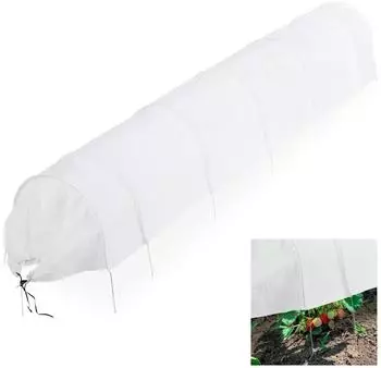 Relaxdays Pflanztunnel Vlies, 340cm, wei&szlig;