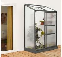 Vitavia - Anlehn-gew&auml;chshaus 'ida 900', Schwarz, 0,9 M2, 4 Mm Hkp