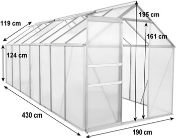 Zelsius Gewächshaus 8,17 m² (6mm HKP, Alu silber) – Zelsius Gewächshaus 8,17 m² (6mm HKP, Alu silber) für üppige Ernten