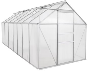 Zelsius Gewächshaus 8,17 m² (6mm HKP, Alu silber) – Perfektes Mikroklima für üppiges Pflanzenwachstum