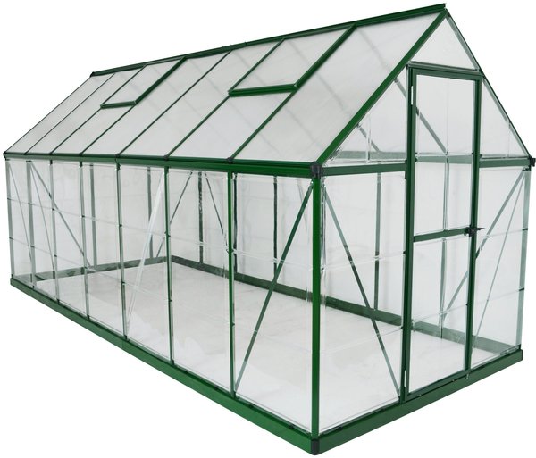 Dach & Bewertungen Palram Hybrid Alu grün Polycarbonat 0,7 mm/Dach HKP 4 mm 7,9 m2 inkl. Fundament