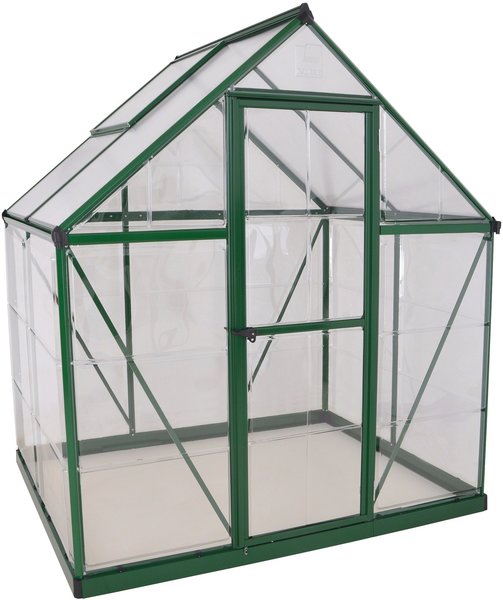 Gestell & Bewertungen Palram Hybrid Alu grün Polycarbonat 0,7 mm/Dach HKP 4 mm 2,3 m2 inkl. Stahlfundament