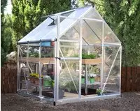 Palram - Canopia PA701616, Palram - Canopia Aluminium Gew&auml;chshaus Hybrid 66 | Silber