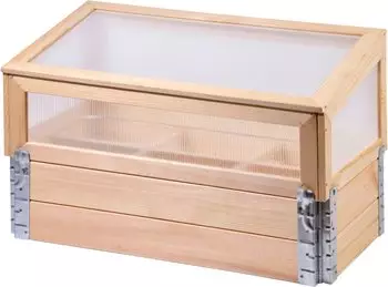 Dobar Treibhaus mit Untersatz 76 x 40 x 50 cm (58413e) – Hochwertiges Holzgestell für Stabilität und Langlebigkeit