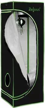 Zelsius Grow Tent 40 x 40 x 120 cm schwarz/grün Pflanzenzucht Indoor