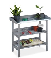 Relaxdays - Pflanztisch, G&auml;rtnertisch Mit 3 Ebenen, Gew&auml;chshaus, Garten, Balkon &