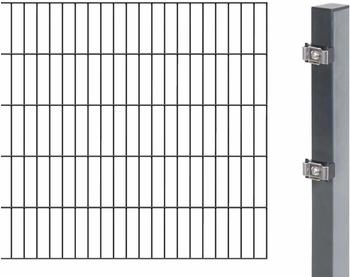 Alberts Anbauset Doppelstabmatte BxH 200 x 80 cm anthrazit