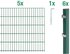 Alberts Zaun-Set Doppelstabmatte 6/5/6 BxH: 10 m x 100 cm grün