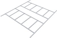 Pergart Fundamentbodenrahmen F&uuml;r Ger&auml;tehaus "frankfurt Ii 1112", Aluminium Blank,