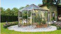 Vitavia Gew&auml;chshaus "Pi 9000, mit Stahlfundamentrahmen" Alu-Profile,3 mm