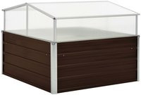 vidaXL Gew&auml;chshaus Braun 100 x 100 x 85 cm Verzinkter Stahl
