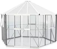 Vitavia Gew&auml;chshaus "Pi 9000, mit Stahlfundamentrahmen" Alu-Profile,3 mm