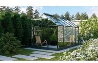 VITAVIA Gew&auml;chshaus "Planet 6200" inkl. Fundament,schwarz,6,2 m2