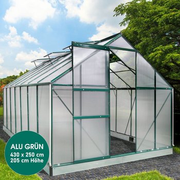 Brast Aluminium-Gew&auml;chshaus 430x250x205cm gr&uuml;n