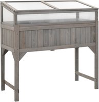 vidaXL Hochbeet mit Gew&auml;chshaus 110x54x120 cm Massivholz Tanne