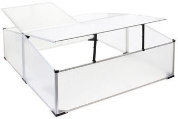 Wiltec Doppeldach-Frühbeet Alu 100 x 120 x 40 cm