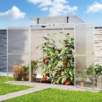 GFP - Garten- & Freizeit-Profi Tomatenhaus Emma 147 x 76 cm 8 mm Doppelstegplatten – GFP Tomatenhaus Emma mit Aluminium-Rahmenkonstruktion