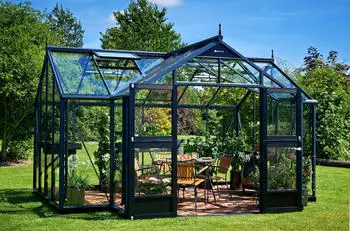 Juliana Orangerie 15,1 m&sup2; 3 mm Sicherheitsglas Anthrazit/Schwarz