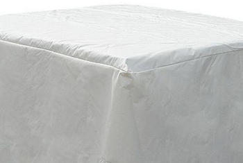 Beliani Regenschutz für Gartenmöbel 320x120x90cm Polyester mit PVC Beschichtung weiß