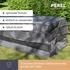 Perel Gartenmöbel Schutzhülle / Abdeckung für Gartentisch max. 140cm Folie wetterfest