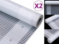 Vidaxl Gitter-abdeckplanen 2 Stk. 260 G/m2 1,5x20 M Wei&szlig;