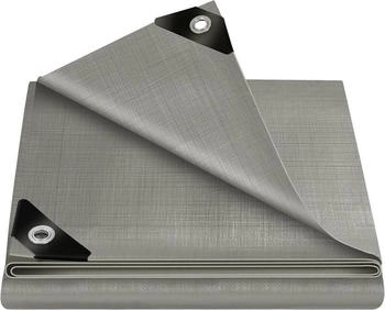 Woltu PE Schutzplane mit Ösen 280 g/m² 3 x 4 m grau (GZ1179m2)