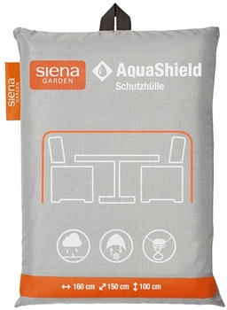 Siena Garden Schutzhülle AquaShield 160 cm x 150 cm x 100 cm Hellgrau