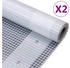 vidaXL 2X Abdeckplane Gitterfolie Gartenfolie Frühbeetfolie Gewächshausfolie Gewächshaus Frühbeet Treibhus Folie Gitter 260g/m² 3x10m Weiß